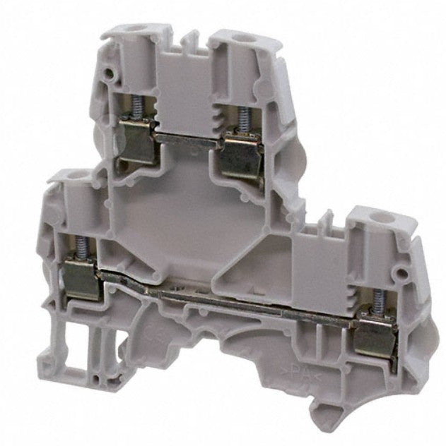 TE Connectivity 1SNK505210R0000 | Screw Clamp Terminal Block, 2-Circuits, Block Feed-Through, 4 Positions, 29 A, 15.3 G, TH35-15, TH35-7.5