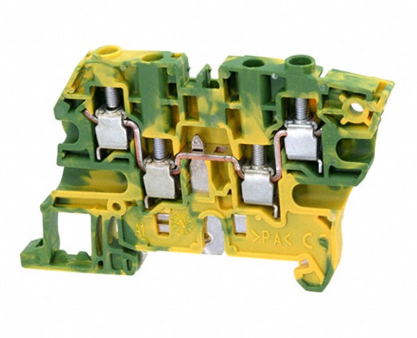 TE Connectivity 1SNK506152R0000 | GROUND TERM BLOCK 39 AMP 4 COND SPRING GREEN ZS6-4S-PE