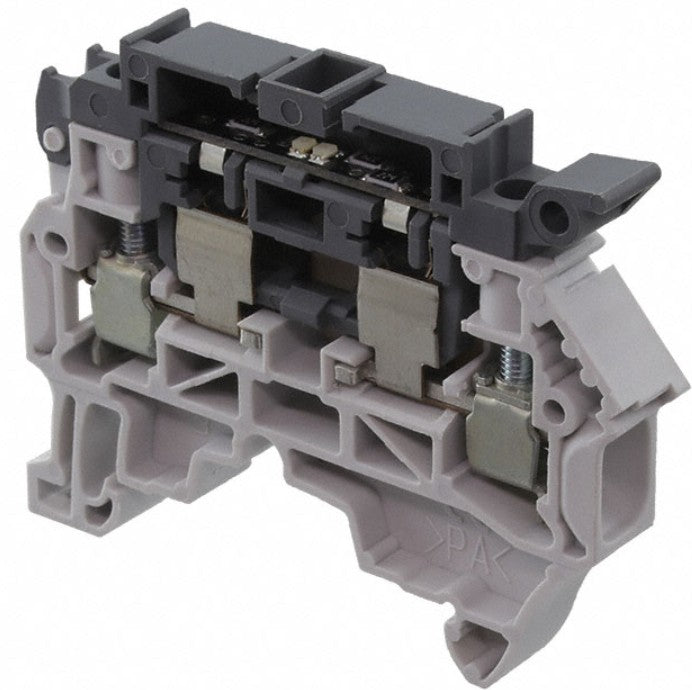 TE Connectivity 1SNK508412R0000 | Gray and dark gray, fuse holder block with 6 mm Spacing