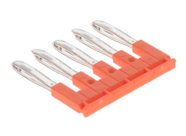TE Connectivity 1SNK906305R0000 | Orange, 5 pole type JB6-5, 41 Amp jumper bar