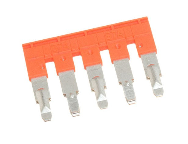 TE Connectivity 1SNK908305R0000 | Orange, 5 pole type JB8-5, 57 amp jumper bar