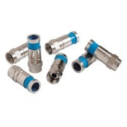 Tempo Communications PA9647 | Connectors, CATV "F" RG6 Quad Compression, 50 Pack