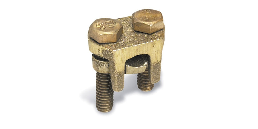 Thomas & Betts 2B20X | Two Bolt Connector, 0.83 in. OD Max, 0.42 in. OD Min, Copper, UL, CSA, 2 to 2/0 kcmil, WxH 1.31 x 1.15 in.