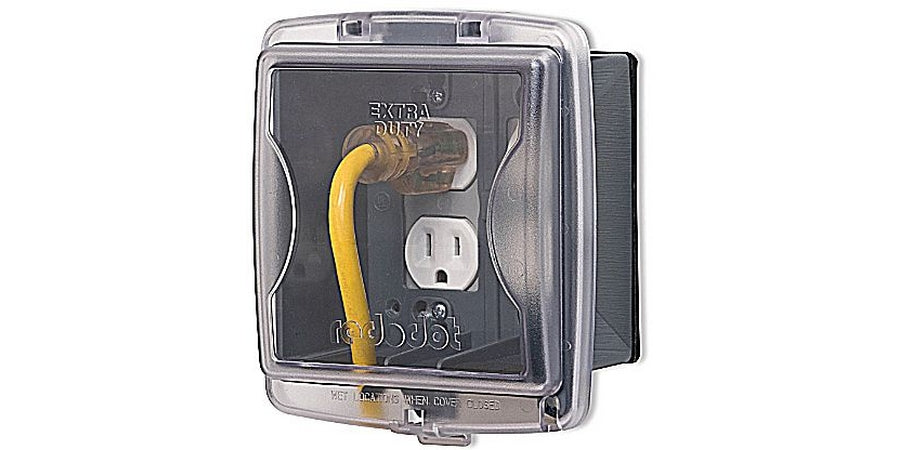 Thomas & Betts 2CKPM-G | Weatherproof Cover, In-use Cover, 2, 6-5/8 in., 5-9/16 in., 2-7/8 in., Gray