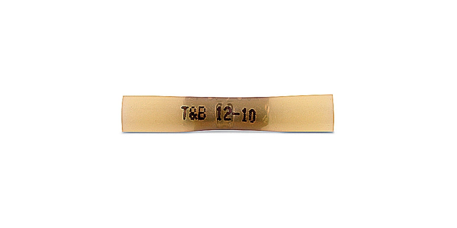 Thomas & Betts 2RCS10X | Heat Shrinkable Butt Splice, Copper, Yellow, 600V, 12 to 10AWG