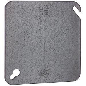 Thomas & Betts 52 C 1 | Outlet Cover – 4" Square, Flat Blank, Pre-Galvanized Steel