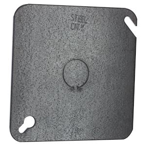 Thomas & Betts 52 C 6 | Outlet Box Cover, Galvanized Steel, Blank, Number of Gangs 1, Square, W x H 4 x 4 in.