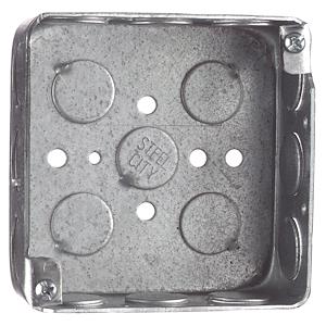 Thomas & Betts 5215112-50R | Outlet Box, Steel, Number of Knockouts 16, Silver, Knockout Size 1/2 in.