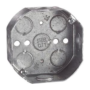 Thomas & Betts 541511234-25R | Octogonal Boxe, Steel, Silver, Depth 1/2 in.