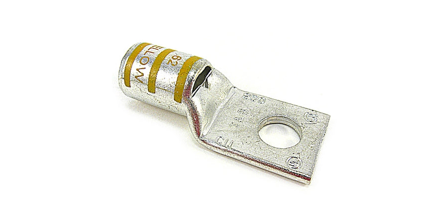 Thomas & Betts 58163 | Compression Lug, Standard Barrel, 1-Hole, 4/0 AWG Conductor, Wrought Copper, Yellow Color Code