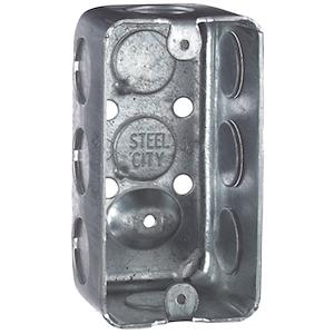 Thomas & Betts 58361 1/2 | Utility Box, Silver, Number of Knockouts 10, 1 Gang, Knockout Size 1/2 in.