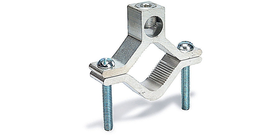 Thomas & Betts AJ-2 | Ground Clamp, Aluminum, 250 kcmil to 6 AWG, 1-1/2 to 2 in., WxLxH 3-3/4 x 3-7/8 x 7/8 in.
