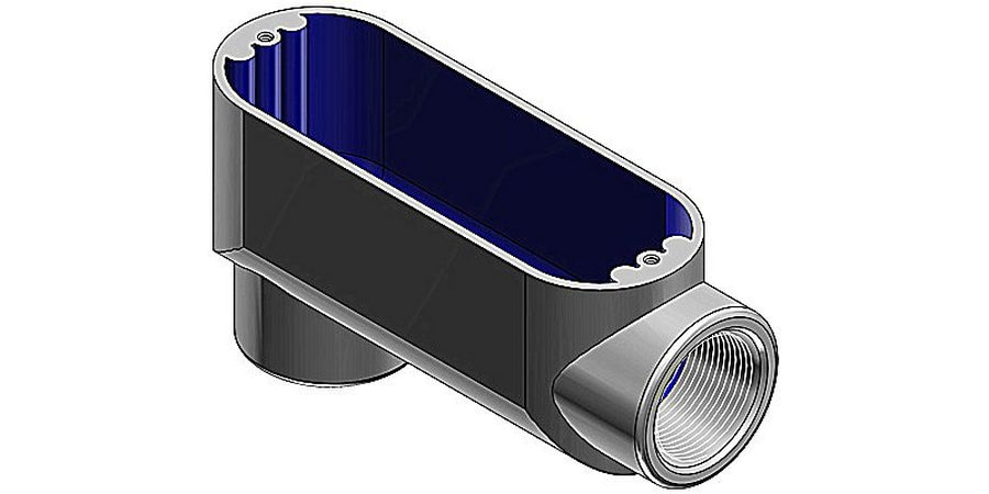 Thomas & Betts ALB-2 | Conduit Body, LB, Die Cast Aluminum, Threaded, Trade Size 0.75 in.