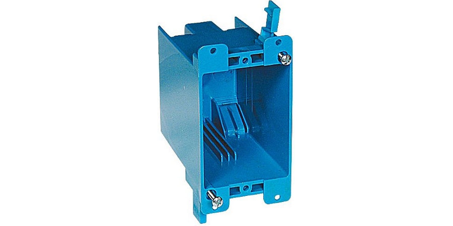 Thomas & Betts B120R | Outlet Box, PVC, Rectangle, Depth 3-5/8 in., Blue, 1 Gang
