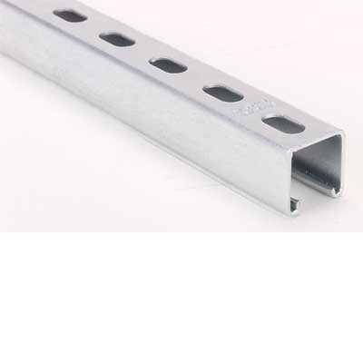 Thomas & Betts B1400HS 10PG | Strut Channel, Half Slotted, Pre Galvanized, 13/16 in. Ht, 10 ft. Lg, Steel, 1-5/8 in