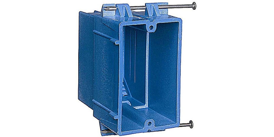 Thomas & Betts BH122A-UPC | Outlet Box, PVC, Rectangle, Capacity 22 cu. in., Blue, 1 Gang