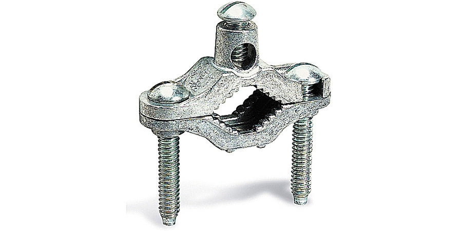 Thomas & Betts BJ1 | Ground Clamp, Die Cast Zinc Plated, 10 to 2 AWG, 1/2 to 1 in., For Cable Parallel To Pipe Connection