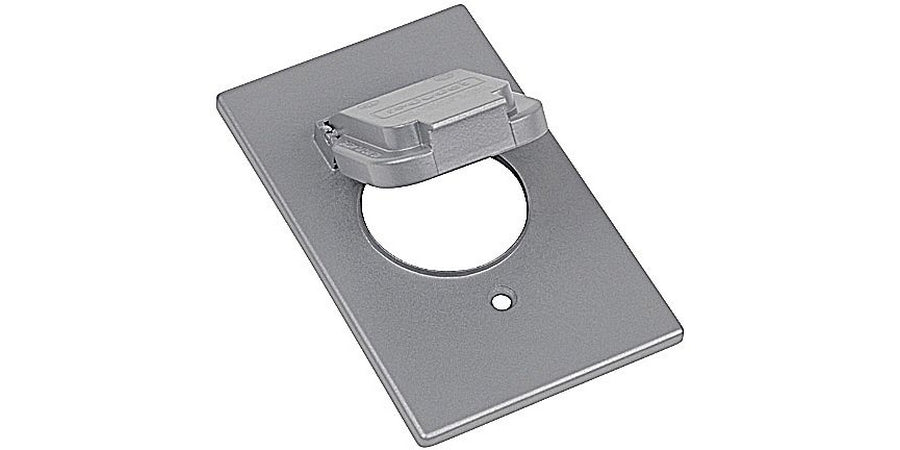 Thomas & Betts CCSV | Weatherproof Device Box Cover, Zinc Alloy, Silver, Aluminum Lacquer