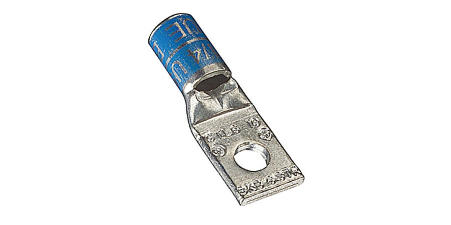 Thomas & Betts CTL6-14 | Compression Lug, Short Barrel, 1-Hole, 6 AWG Conductor, Copper, Blue Color Code, 24 Die Index