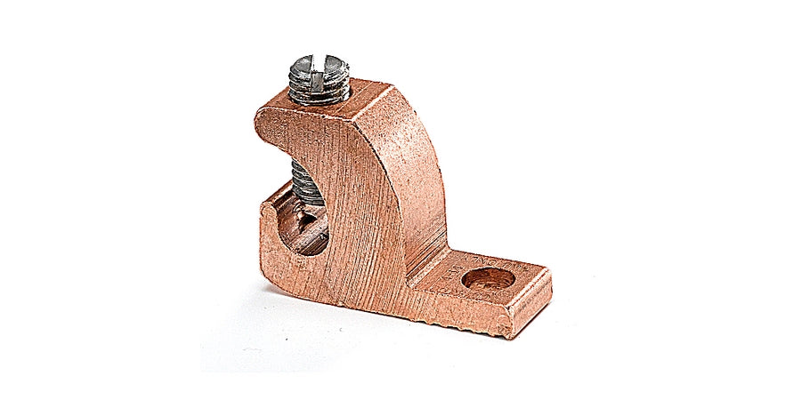 Thomas & Betts CULL4-14TP | Lay-in Ground Lug, 1 Conductor, Copper Conductor, Tin-Plated, Copper, 1 Hole, 1.07 in.