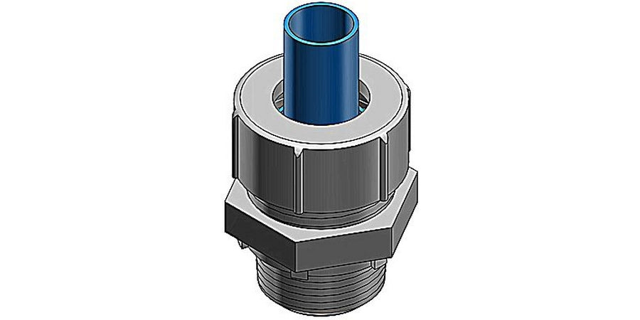 Thomas & Betts LT50M | Liquid Tight Connector, Steel, Insulated, Trade Size 1/2 in.