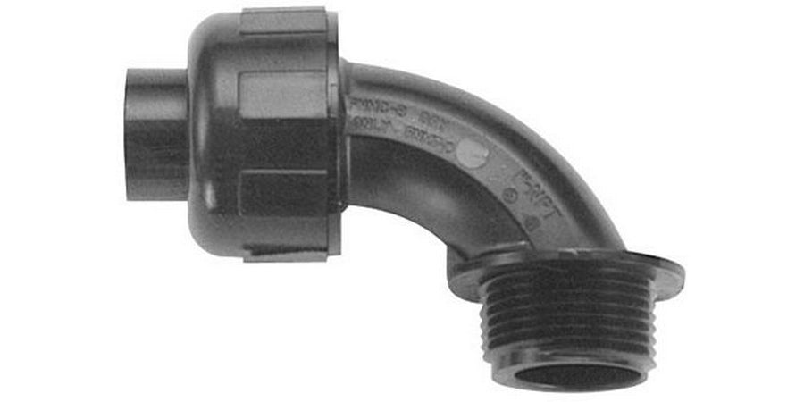 Thomas & Betts LT975G | Conduit Connector, 90 Degree, Trade Size 3/4 in., Nylon