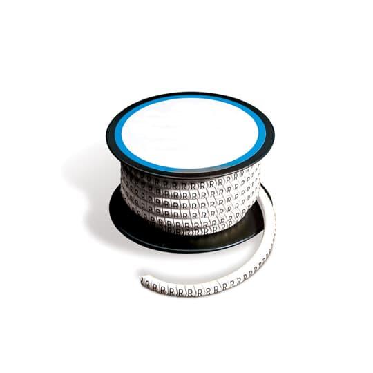 Thomas & Betts SMR118-4-R | Sleeve Marker, 22 to 16 AWG, Yellow, 0.142 in. Ht, R, 0.138 in. Lg, Vinyl, 25 Marker, 0.19 in. Wd