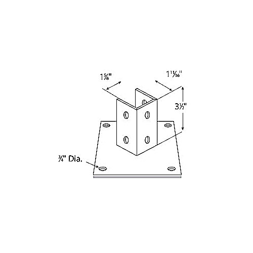 Thomas & Betts AP 232SQ EG | Square Post Base, 4 hole, 3-1/2 in. H.