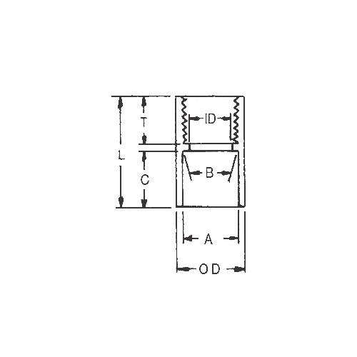 Thomas & Betts E942K | 2 1/2" Pvc Female Adapter Schedule 40/80 2-15/16"L Grey