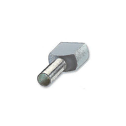 Thomas & Betts F8001 | Sta-Kon, Twin Ferrule, Copper, Tin-Plated, Polypropylene Insulation, 18 AWG, Gray, 0.591 in.
