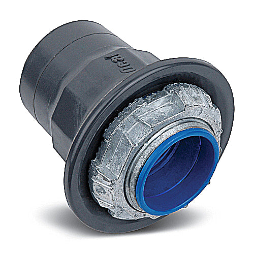 Thomas & Betts HUB11/2-G | Ocal-Blue Conduit Hub, PVC Coated Zinc, Insulated 105°, 1-1/2 in.
