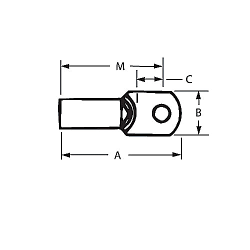 Thomas & Betts G972 | Ring Terminal Non-Insulated 2 AWG 5/16" Stud Rohs