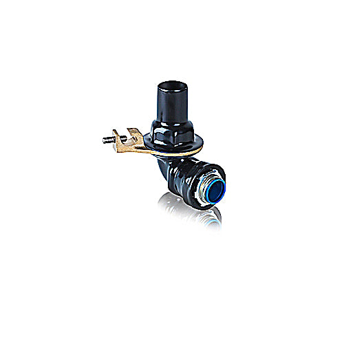 Thomas & Betts ST3/490GR-G | Ocal, Liquidtight Conduit Connector, Steel, PVC Coated, 90 degree, Threaded, Dark Gray, 3/4 in.