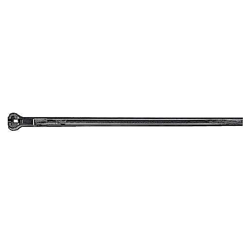 Thomas & Betts TY27MX | Cable Tie, Weather Resistant, Stainless Steel Locking Device, 13.40 L x 0.27 in. W, Black Nylon (100)
