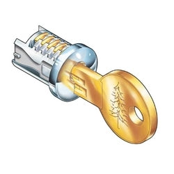 Timberline C100LP-105T-14A | Lock Plug 105T Key Code Polished Nickel, for D300KY Key Blank, 25 each per Case