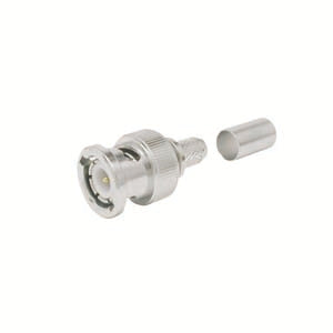 Times Microwave EZ-240-BM-X | Straight Connector, Male Pin Plug, Silver, 50 Ohm, 500 V