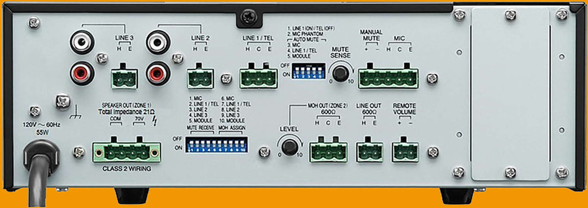 Toa Electronics BG-2240D | Amplifier 5-input Mixer/AMP 240W