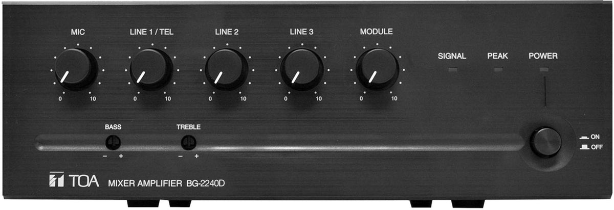 Toa Electronics BG-2240D | Amplifier 5-input Mixer/AMP 240W