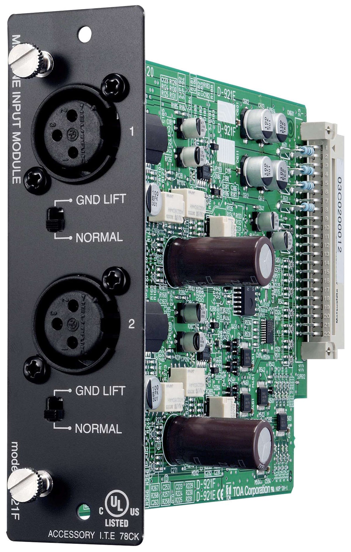 Toa Electronics D-921F | Mic/Line Input Module (24 bits monaural type)
