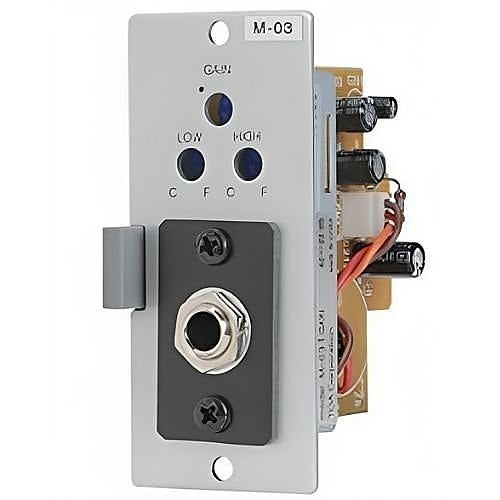 Toa Electronics M-03P | Amplifier Microphone Input Module, 1/4 Phone Jack, 24 Volt DC, 9 Milliampere, 50 Kilo OHM, 25 Hertz To 20 Kilohertz, 50 DB