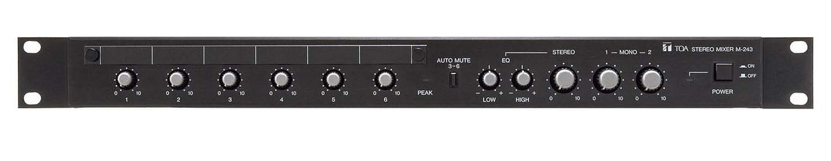 TOA Electronics M-243 L - MIXER - 2 MONO-4 STEREO RACK MT MIXER