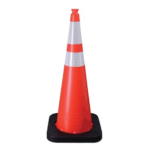 TrafFix Devices 16036-HIWB-10 | Traffic Cone, 36 in, 10 lb, Reflective Collar, Orange