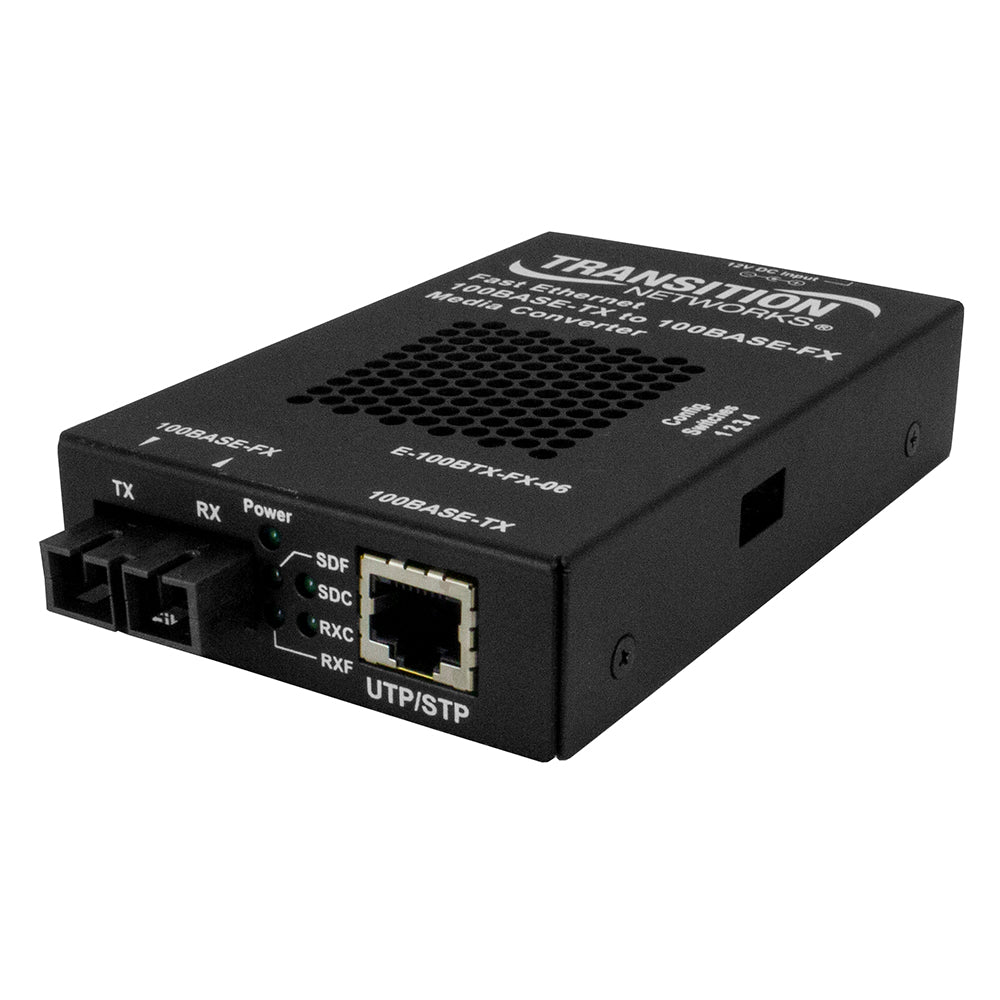 Lantronix E100BTXFX06SMLC | 100base-tx Rj-45 To 100base-fx, Sm Lc, With -na Power
