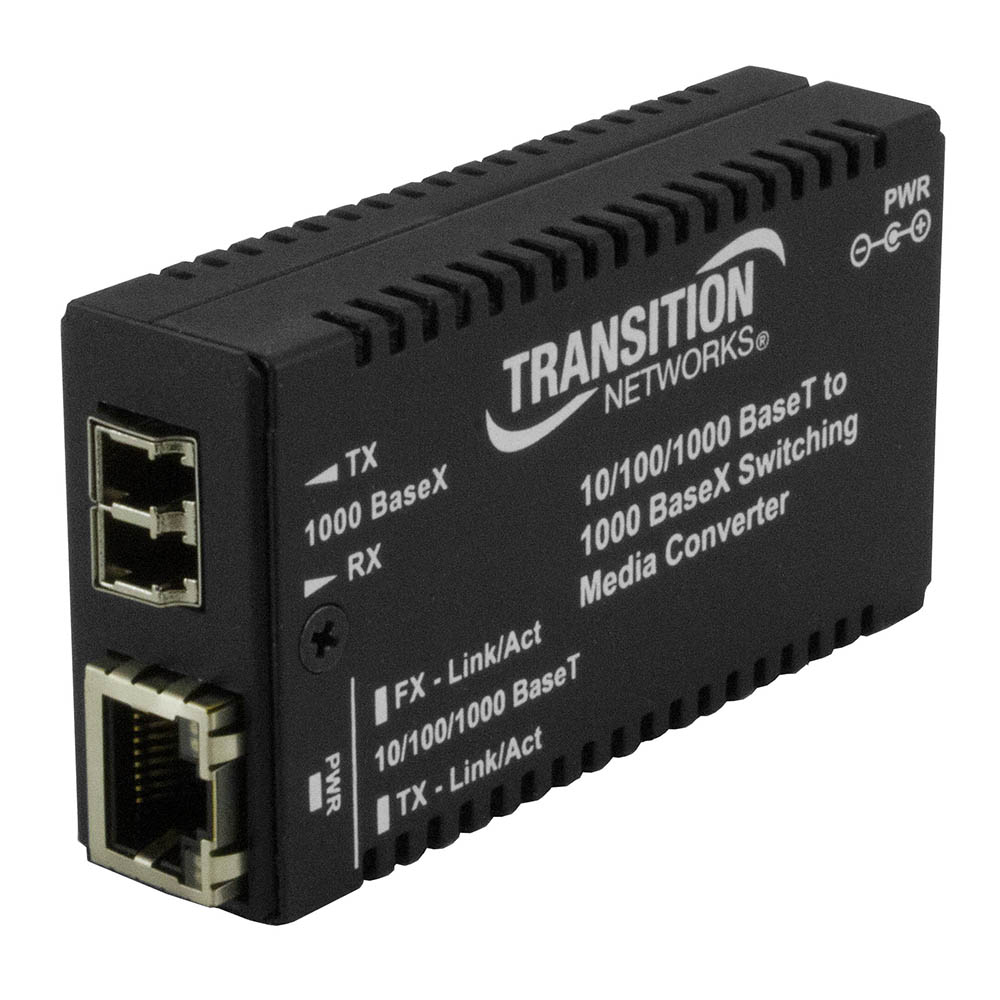Lantronix M/GE-PSW-SX01ST | 10/100/1000base-t To 1000base-sx 850nm (st) Multimode Mini Media Converter