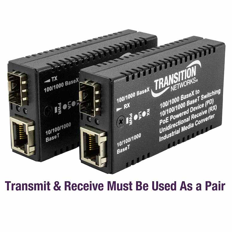 Lantronix M/GEPSWSFP01URX | 10/100/1000basetx To 1000base Sfp Uni Directional Rx With -na Power