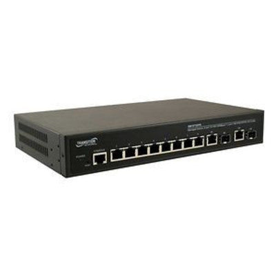 Lantronix SM10T2DPA-NA | 8-port 10/100/1000base-t Managed Switch And Two Dual-speed 100/1000 Sfp/rj45 Ports