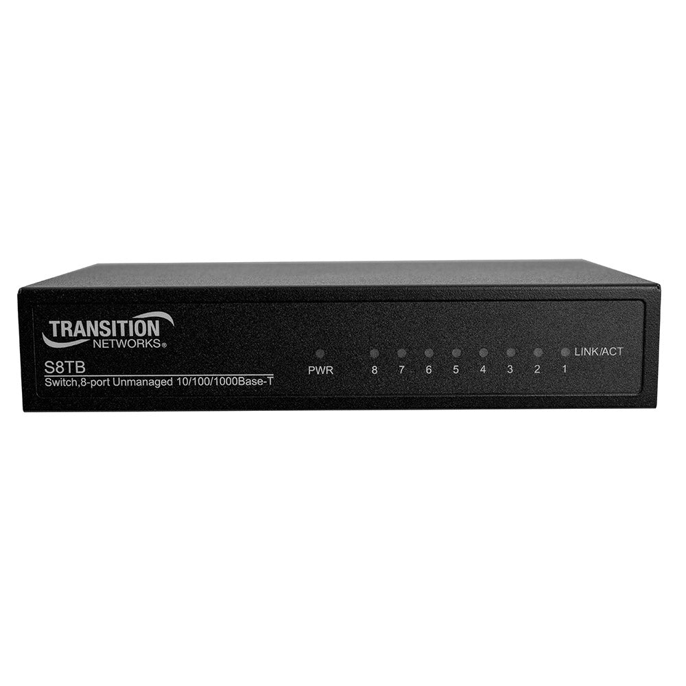Lantronix S8TB-SA | Unmanaged Switch, 8-port Gigabit Ethernet