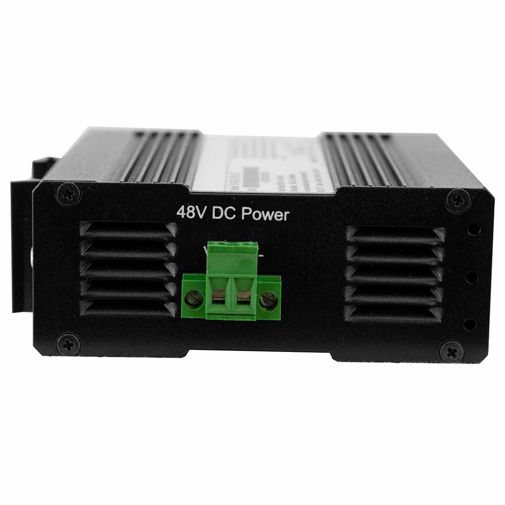 Lantronix SI-IES-121D-LRT | Unmanaged Hardened PoE+ Injector/Converter