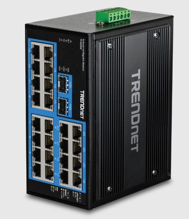 Trendnet TI-G262 | 26-Port Hardened Industrial Gigabit DIN-Rail Switch