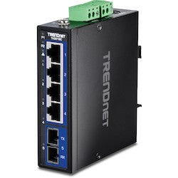Trendnet TI-G51SC | 5-Port Industrial Gigabit Din-Rail Switch with Multi-Mode Sc Port